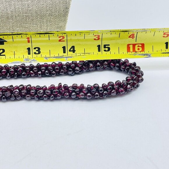 Purple Glass Beaded Necklace Clusters Classic Career Cosplay LARP - Picture 5 of 7